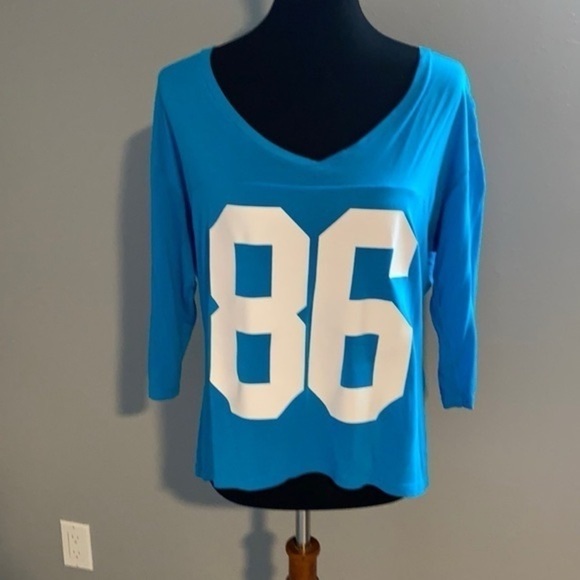Oversized Blue Top 3/4 sleeve Medium Modal - Picture 6 of 7